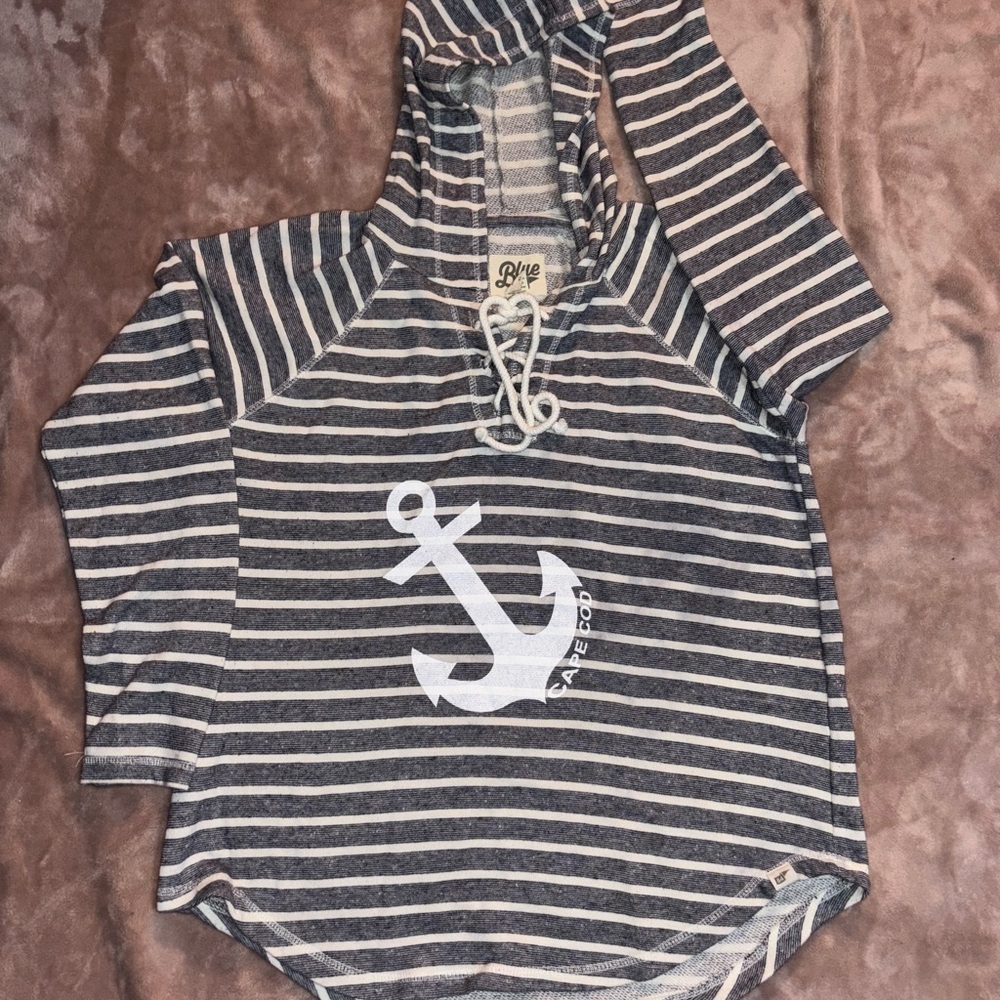 Blue 84 Blue and White Nautical Sweatshirt